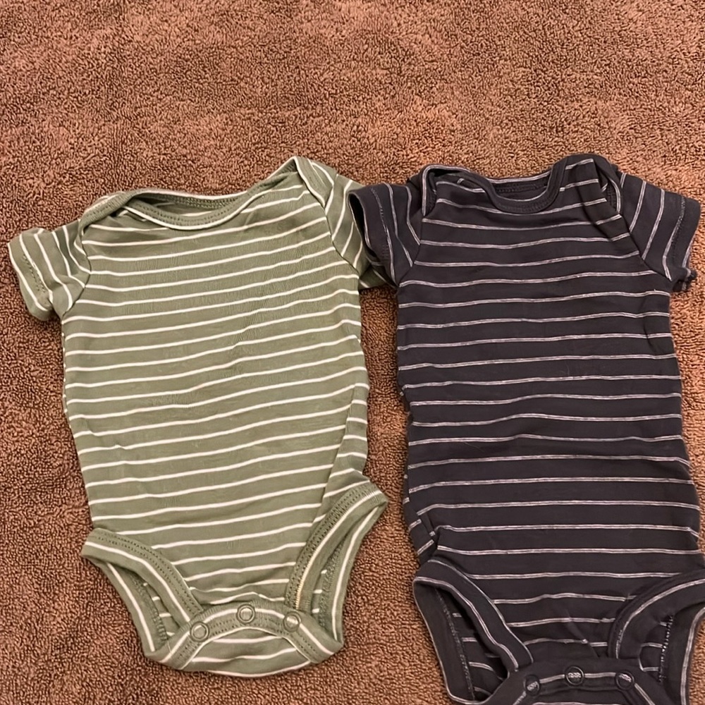 2- striped onesies